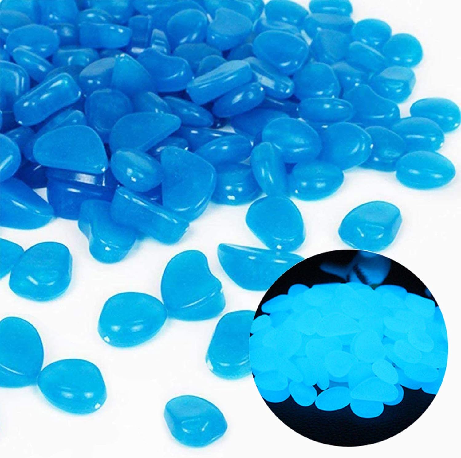 Bonsai Garden Kit - Rocas para pecera, guijarros azules brillantes