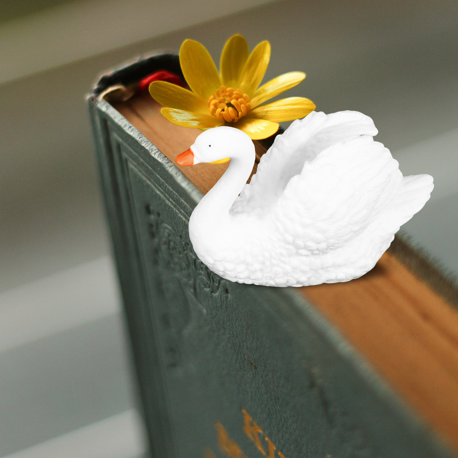Bonsai Garden Desk - Adornos de cisnes pequeños de resina