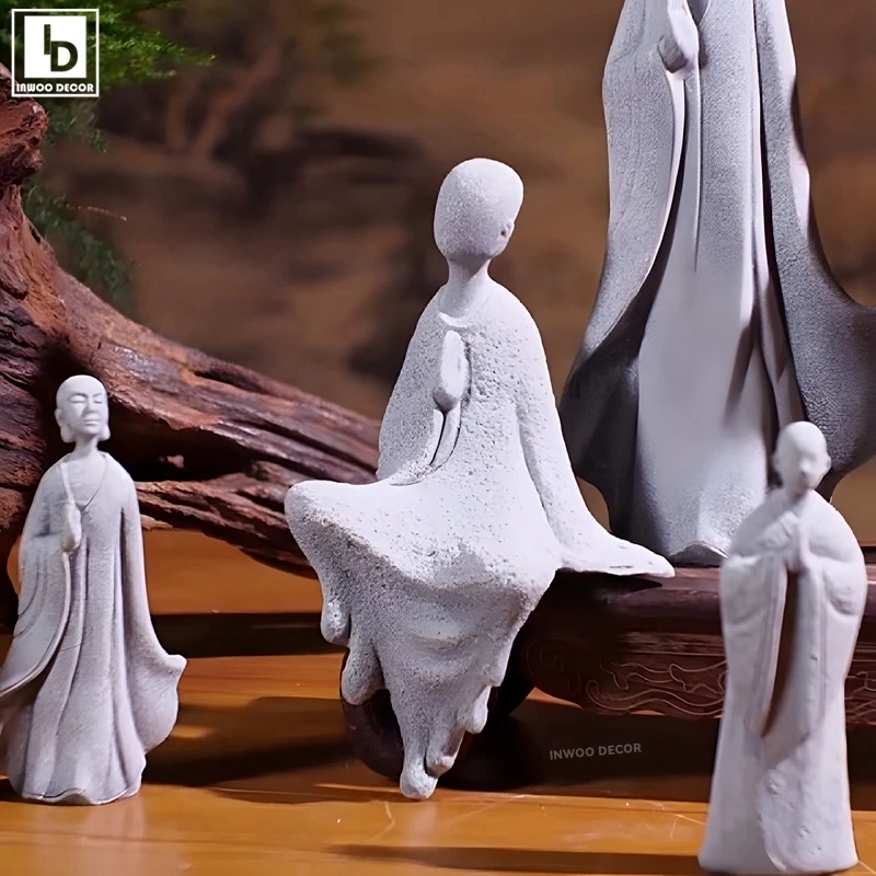 Estatua de Buda de piedra, fig - Bonsai Garden Desk reseña y precio