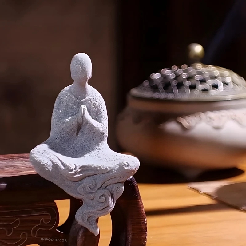 Estatua de Buda de piedra, fig - Bonsai Garden Desk reseña y precio