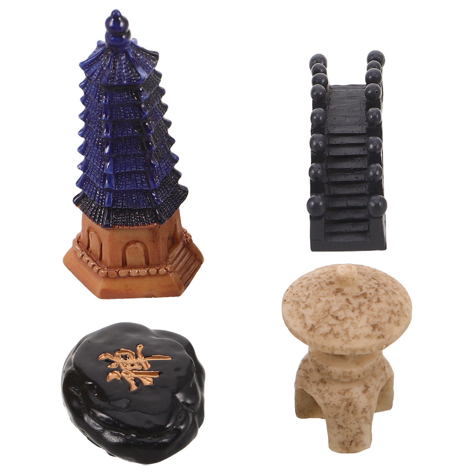 Juego de 4 Mini Estatuas de Pa - Bonsai Garden Desk reseña y precio