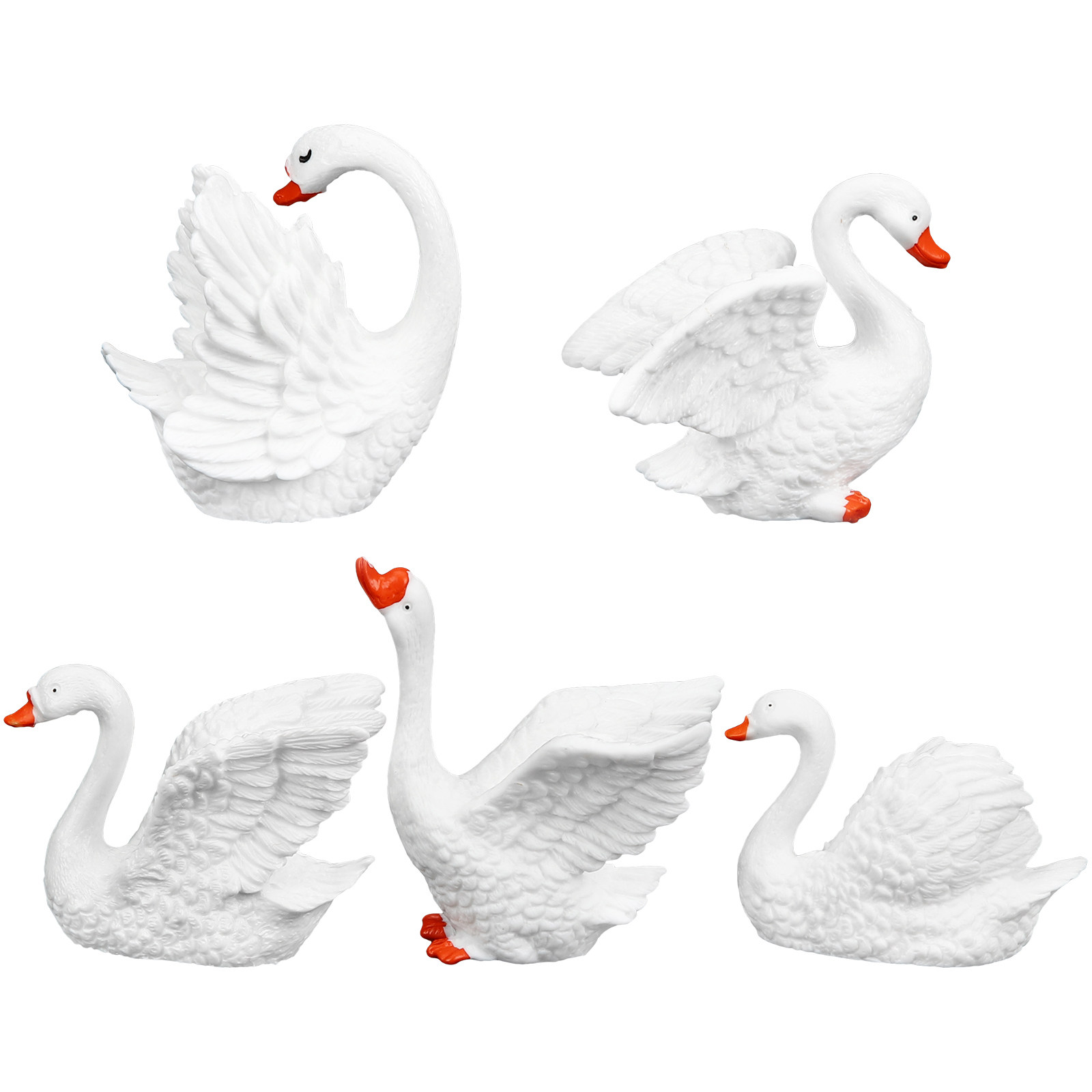 Adornos de cisnes pequeños de  - Bonsai Garden Desk reseña y precio