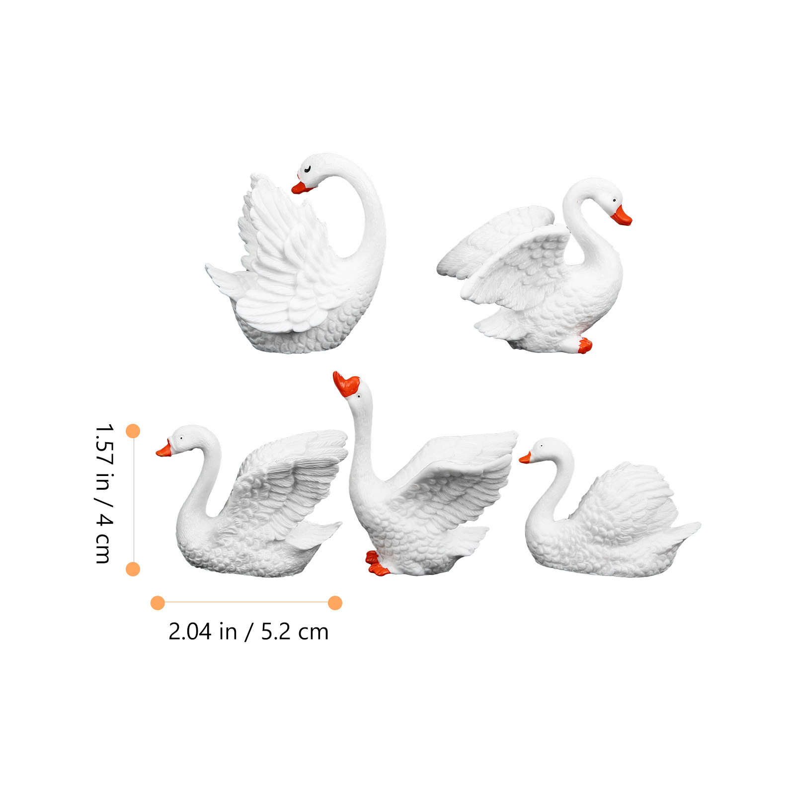 Adornos de cisnes pequeños de  - Bonsai Garden Desk reseña y precio